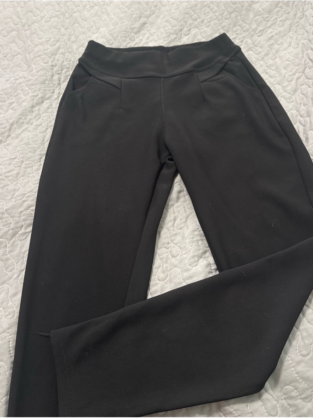 New Mix Black Straight-Leg Ponte Pull-On Pants